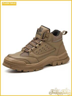 Steel Toe Work Boots Lightweight Anti-Slip Industrial Construction Boots